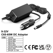 Max. 65W Vehicle Charger with 5.5*2.5mm Connector or Customized Tip
