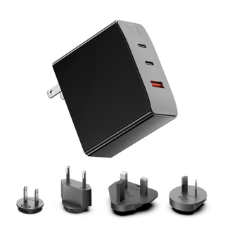 Smart GaN 156W USB-C PD3.1 Power Adapter with Interchangeable Plugs