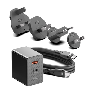 Smart GaN USB-C PD 77W Power Adapter Black 1C1A