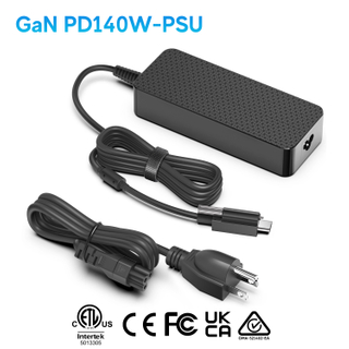 USB-C PD140W Power Supply with Screw Locking Connector 