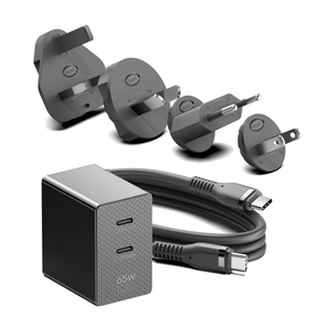 Smart GaN USB-C PD 77W Power Adapter Black 2C