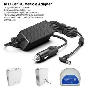 120W CPAP DC Car Charger compatible with Inogen One